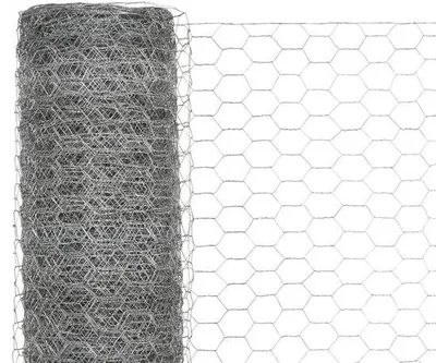 Immagine prodotto di Rotolo di rete metallica per pollai - 25 x 1,2 metri - Rete esagonale zincata - Colore argento - Maglia da 36 mm - Resistente alla ruggine