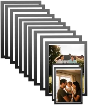 Productafbeelding van PromoHome® Magnetische documenthouders - set van 12 stuks, formaat A4 en A5, zwart