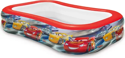 Produktbild von INTEX 57478NP Swimcenter "Cars" Planschbecken Pool (262x175x56cm) Kinder planschen Sommer