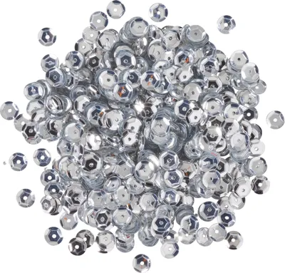 Produktbild von Pailletten gewölbt, Ø 6mm Silber-Metallic