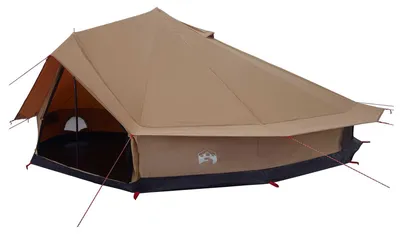 Image de Tente familiale vidaXL marron pour 12 personnes en polycoton