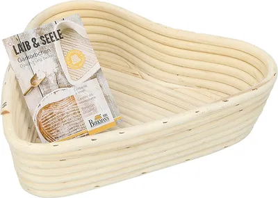 Produktbild von BIRKMANN Gärkörbchen in Herzform, L 24 x B 24,5 x H 6 cm, bis 1000 g Teig, nachhaltig, aus Peddigrohr