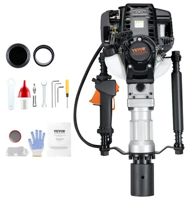 Zdjęcie produktu dla Vevor Wkrętarka Do Słupków 37.7Cm3 Benzynowa 1000W 2 Tuleje 55 70Mm