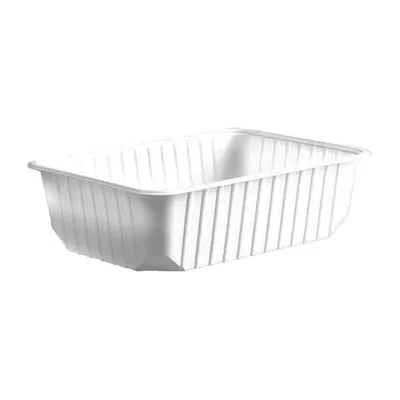 Produktbild von 250x Rechteckschalen weiß  750ml (PP)