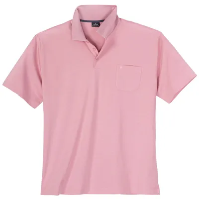 Produktbild von Ragman Übergrößen Poloshirt altrosa melange Softknit