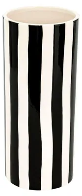 Produktbild von Keramikvase Edric schwarz und weiß h30cm