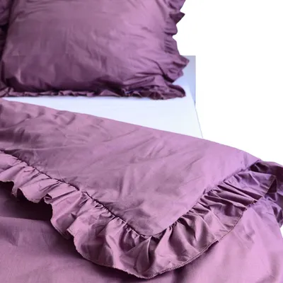 Obrázek produktu pro Povlak Na Přikrývku S Ozdobným Volánem 200X200 Cm Retro Růžový