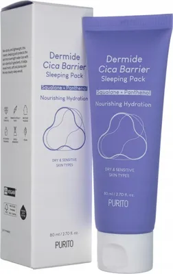 Produktbild von Purito Dermide Cica Barrier Sleeping Pack Regenerierende Nachtcreme 80 ml