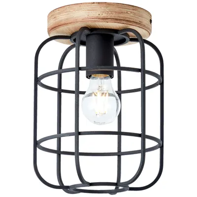 Produktbild von Deckenlampe, Ø 20 cm, 1 x E27, max. 40 W, Metall/Holz