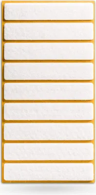 Produktbild von 9 x Filzgleiter 15 x 80 x 3 mm selbstklebend weiß Möbelschoner Möbelgleiter SOTECH