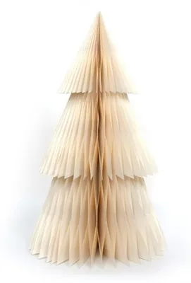 Only Natural – Wabenpapier-Weihnachtsbaum – Elfenbein – 30 cm – Ansicht 1