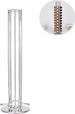 Produktbild von Kaffeekapsel-Karussell-Halter-Organizer, robuster, drehbarer Kaffeekapselhalter, kompatibel mit 40 Nespresso-Kaffeekapseln