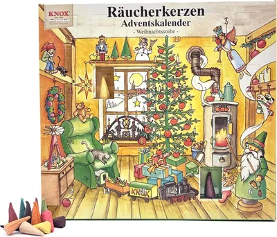 Image de Calendrier de l'Avent - 24 bougies parfumées aux senteurs de Noël - Calendrier de Noël traditionnel avec des bâtons d'encens