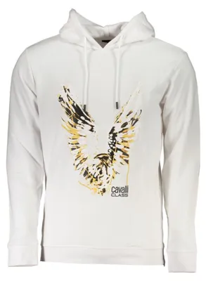 Produktbild von Weißes Herren Kapuzensweatshirt ohne Reißverschluss – Stylisch & Bequem