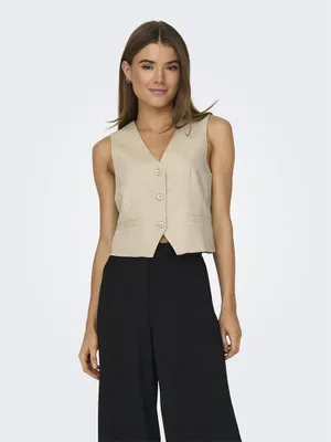 Image de Only Mathilde Caro Gilet Beige 40 Femme Beige 40