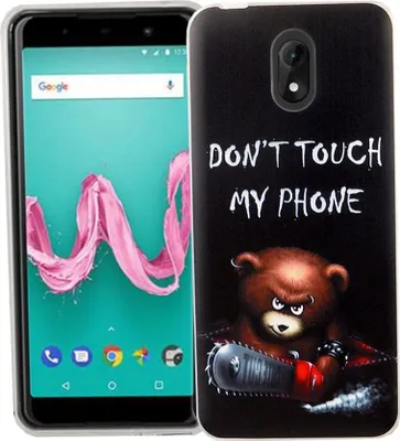 Produktbild von Wiko Lenny 5 Handy Hülle Schutz-Case Cover Bumper Dont Touch My Phone Bär