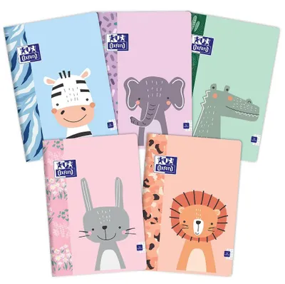 Productafbeelding van OXFORD A5 schriftenblokken, 16 pagina's, geruit - set van 10 stuks, voor kinderen