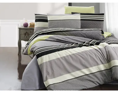 Productafbeelding van Bettenset, katoen, 140x220 cm, 70x90 cm, racelijk geel