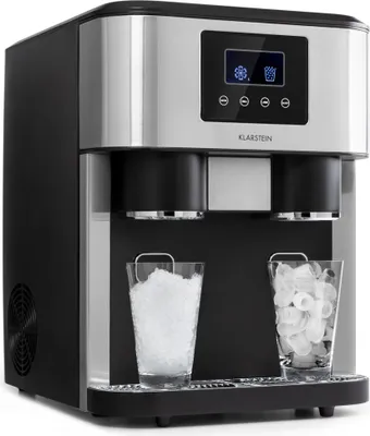 Image de Klarstein Machine a Glacons pour la Maison, Capacité de 1.8L, Fabrique Rapidement Jusqu'à 15kg de Glacons Concassée ou en Balles, Machine à Glaçons, Ice Maker avec Alarme, Machine Facile à Nettoyer