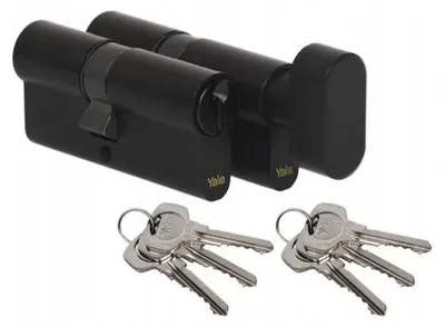 Produktbild von Yale Schwarze Schließzylinder Einzelschließung 35/40mm Sicherheit