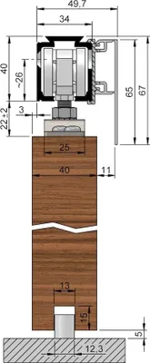 Produktbild von HELM Abdeckkappenpaar Aluminium EV1 eloxiert einseitig Breite 49,5 mm Höhe 65 mm