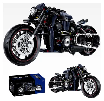 Produktbild von Technik Motorrad Bausteine Set, 623 Teile 1:8 Klemmbausteine Technik Supermotorrad