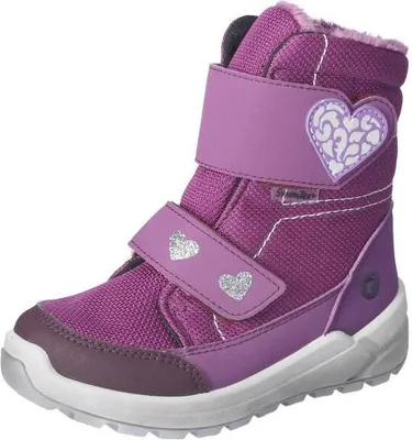 Produktbild von RICOSTA Boots GENI für warme Füße im Winter HighTech/Textil Klettverschluss Warmfutter Mädchen cassis/violett Pink/Lila Herzen Größe 26