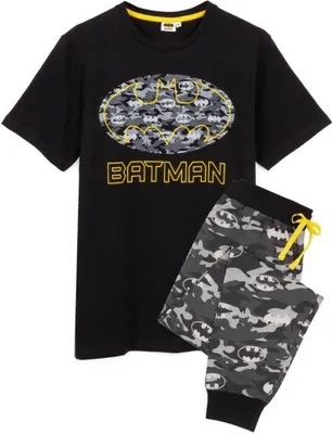 Produktbild von Batman - "Logo" Schlafanzug mit langer Hose für Herren NS6249 (M) (Schwarz/Grau)