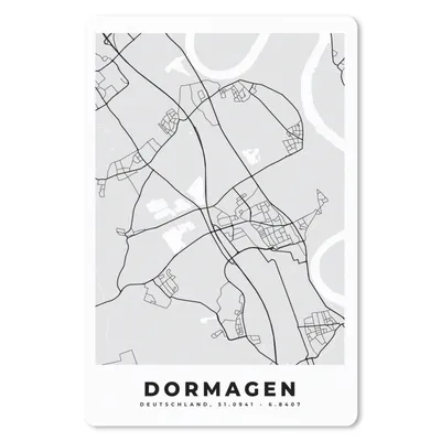 Produktbild von MuchoWow® Mauspad Mousepad Karte - Deutschland - Dormagen - Stadtplan 40x60 cm - Mousepads - Maus Mat - Pad - Mausunterlage - Schreibtisch Accesoire