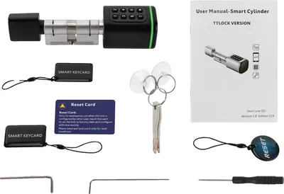 Obrázek produktu pro Inteligentní zámek dveří, krytí IP53, více možností odemykání, černý