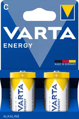 Produktbild von Varta Batterie Alkaline, Baby, C, LR14, 1.5V Energy, Retail Blister (2-Pack)