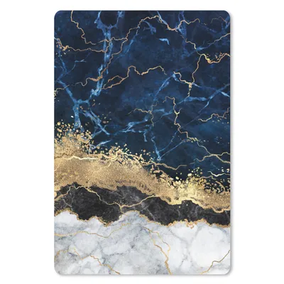Produktbild von MuchoWow® Mauspad Mousepad Marmor - Weiß - Gold - Luxus 40x60 cm - Mousepads - Maus Mat - Pad - Mausunterlage - Schreibtisch Accesoire