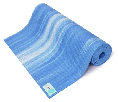 Produktbild von yogabox Yogamatte Rainbow - blau/weiß 183 x 60 x 0,6 cm