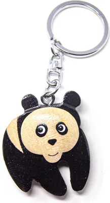 Immagine prodotto di Ciondolo portachiavi in legno - Panda
