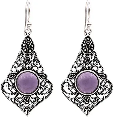 Produktbild von Ohrringe mit Amethyst – 4 x 2,5 cm