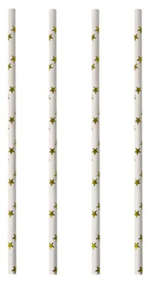 Produktbild von PAPSTAR Trinkhalme Papier "Stars", Ø 6 mm, 20 cm, umweltfreundlich | Beutel (25 Stück)