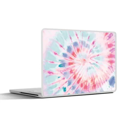 Produktbild von MuchoWow® Laptop Aufkleber Sticker Cover Krawattenfärbung - Muster - Blau 31x22.5 cm - Laptop-Deko