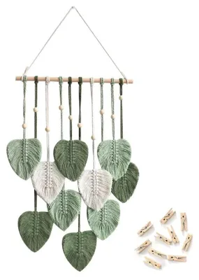 Produktbild von Makramee-Wandbehang mit Holzclips