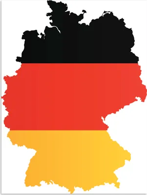 Produktbild von MuchoWow® Poster Karte von Deutschland mit der deutschen Flagge 120x160 cm - Wandbilder