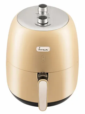 Obrázek produktu pro Horkovzdušná fritéza FRAM Airfryer FAF-1500CR, příprava bez oleje, 1500 W, kapacita koše 3,2 L, odnímatelná nepřilnavá nádoba, nastavitelný termostat 80–200 °C, časovač 30 min, krémová