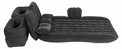 Image de Lit Matelas Gonflable Intérieur Extérieur Camping Voyage Voiture Siège arrière Coussin d'Air (Noir)
