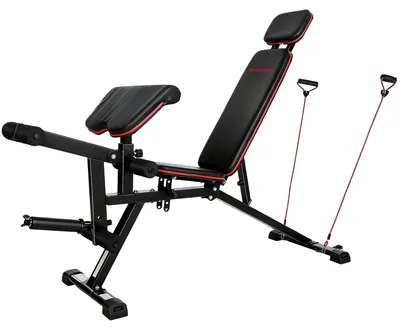 Produktbild von SPORTNOW Hantelbank verstellbar bis 300 kg 3 in 1 Trainingsbank mit Beinstrecker
