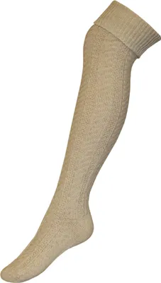 Produktbild von Tobeni Overknee-Strümpfe mit Zopfmuster | Warme Damen & Teenager Wollsocken, Farbe:Wollweiss, Grösse:39-42