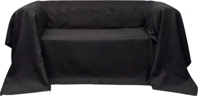 Zdjęcie produktu dla vidaXL Narzuta na sofę z mikrozamszu antracytowa 140 x 210 cm