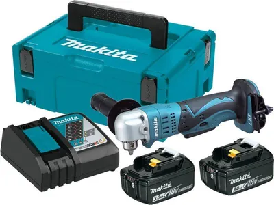 Immagine prodotto di Trapano avvitatore angolare Makita 18v 2x3,0ah li-ion dda350rfj