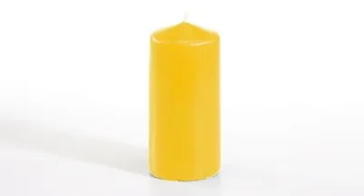Produktbild von 10 Stumpenkerzen Ø 50 mm · 100 mm goldgelb