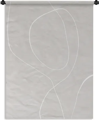 Produktbild von MuchoWow® Wandteppich Wandbehang Linienkunst - Abstrakt - Pastell 60x80 cm Tapisserie Dekoration Wandtuch - Decke - Wandtücher - Wohne