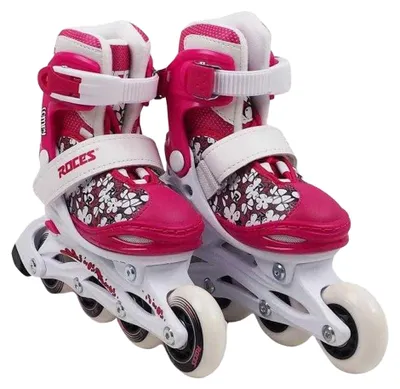 Immagine prodotto di Roces - Pattini in linea "Compy X" per ragazze PP12603 (25,5 EU - 30 EU) (bianco/rosa)
