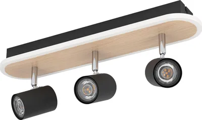 Image de Eglo LED Plafonnier Rimbocchi 3x6W, noir, blanc chaud