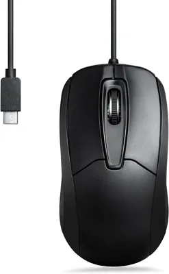 Obrázok produktu pre Optická myš - Káblová myš - Použitie: počítač - Pripojenie: USB-C - Rozmery: 11 cm - Farba: čierna